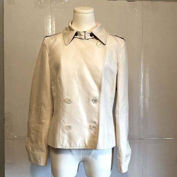 GIANFRANCO FERRE women’s double breasted jacket size 42 missing belt - Picture 2 of 15